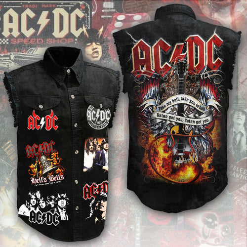AC/DC 3D Lightweight Sleeveless Denim Shirt – ANHNV 3045
