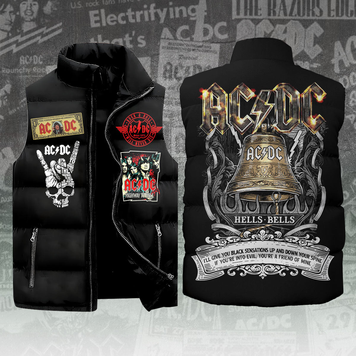 AC/DC 3D Sleeveless Down Jacket – ANHNV 3048