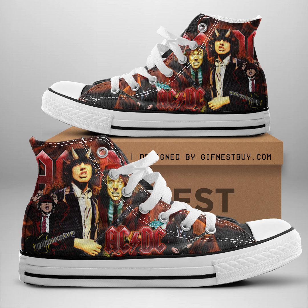 AC/DC High Top Canvas Shoes – ANHNV 3389