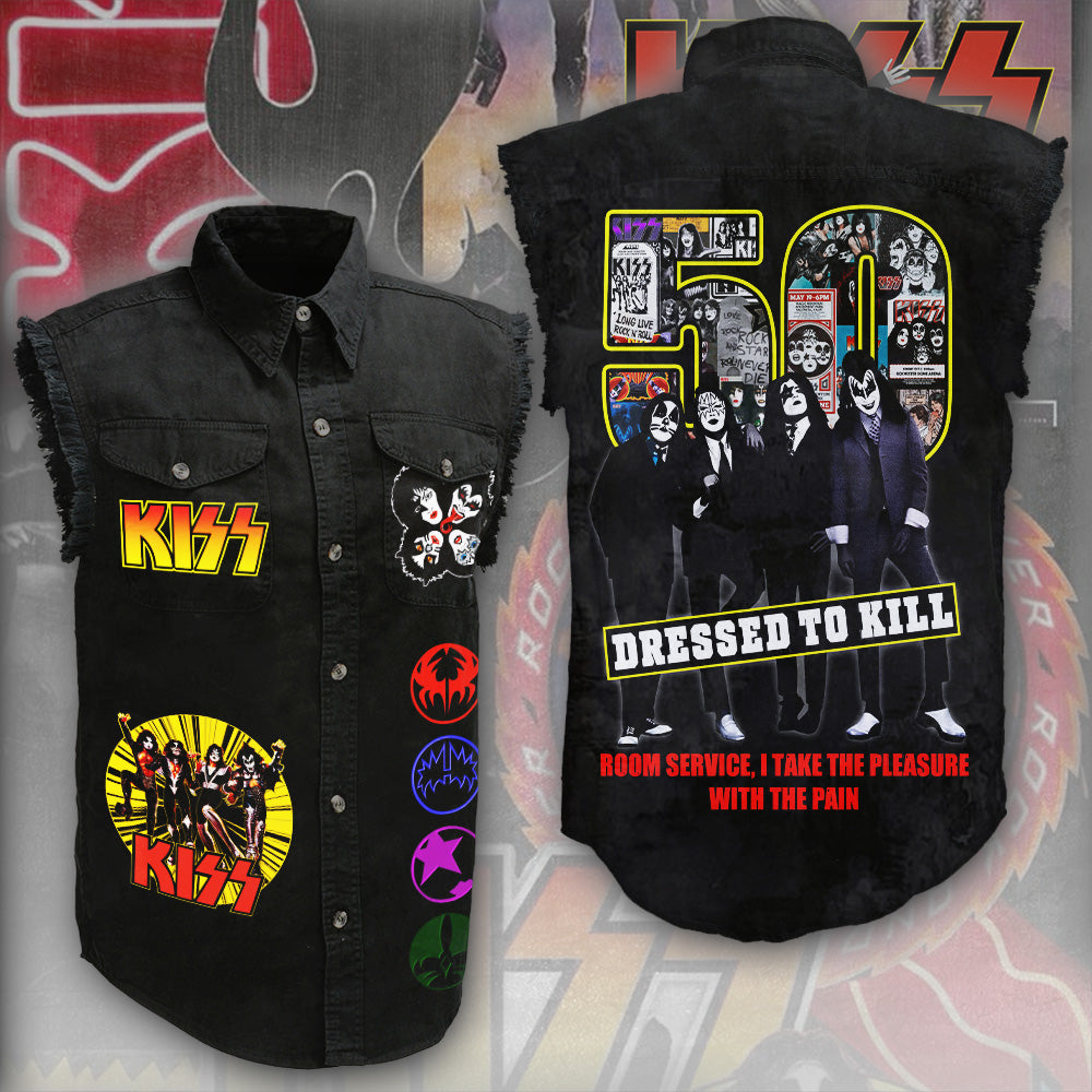 KISS 3D Lightweight Sleeveless Denim Shirt – ANHNV 9421