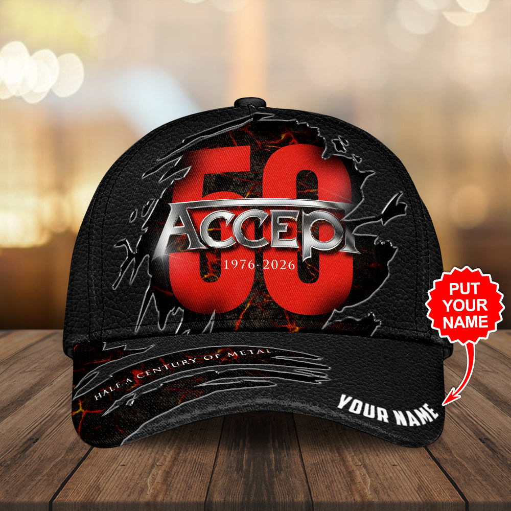 Personalized Accept 50th Anniversary Tour 2026 Champion Classic Cap – TANTN22809