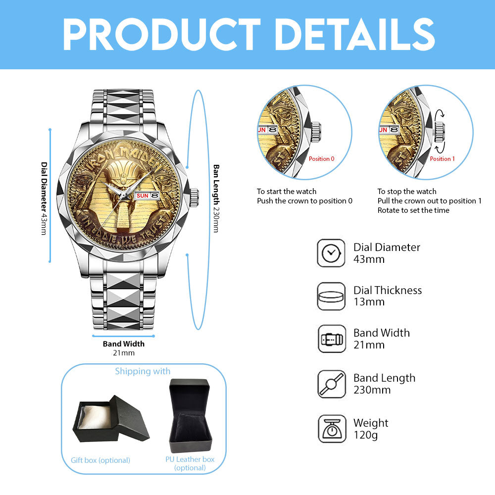 Iron Maiden Alloy Luxury Quartz Watch – MAITM 11935