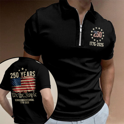 America250 Zip Polo Shirt – TANTN21411