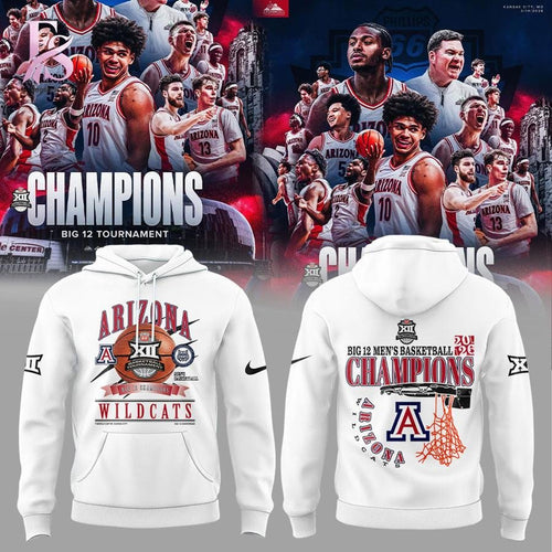 Arizona Wildcats 2026 Big 12 Men’s Basketball Tournament Championship Hoodie