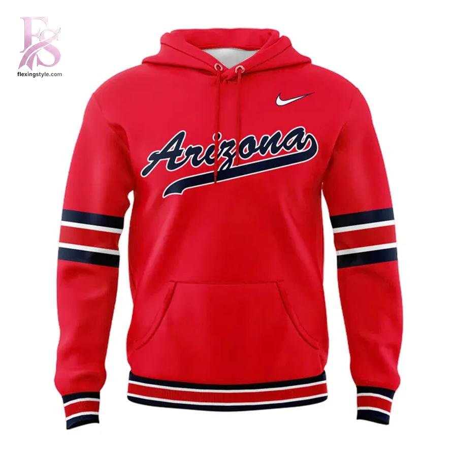 Arizona Wildcats Softball All Red Retro Uniform Hoodie