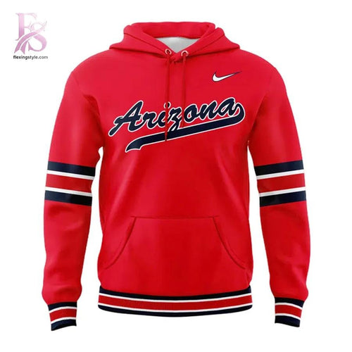 Arizona Wildcats Softball All Red Retro Uniform Hoodie