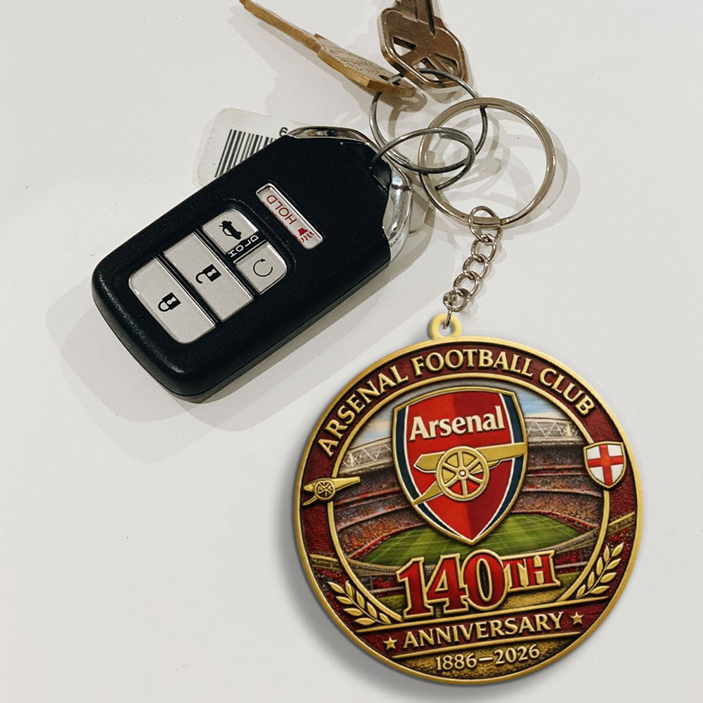 Arsenal FC 140th Anniversary Custom Shape 2-sided Keychain – MAITM14150