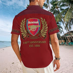 Arsenal FC 140th Anniversary Short Sleeve Button-Down Shirt – TMTHU7225