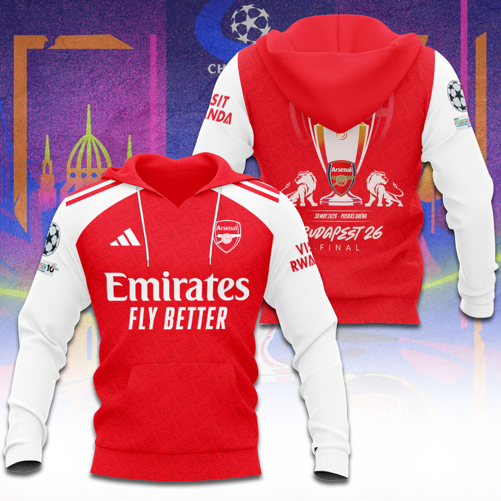 Arsenal FC Champions League Final 2026 3D Apparel – TANTN22724