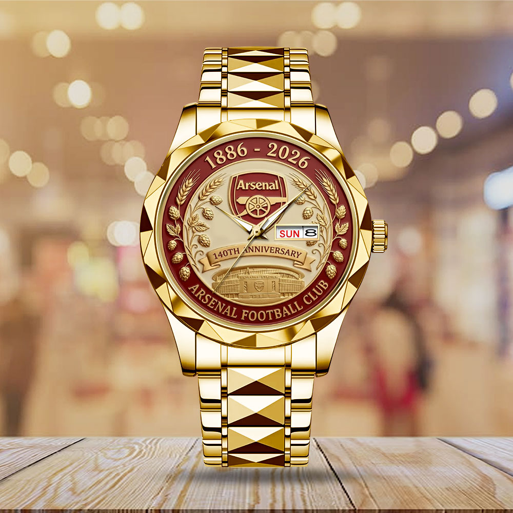 Arsenal FC 140th Anniversary Alloy Luxury Quartz Watch – MAITM14629