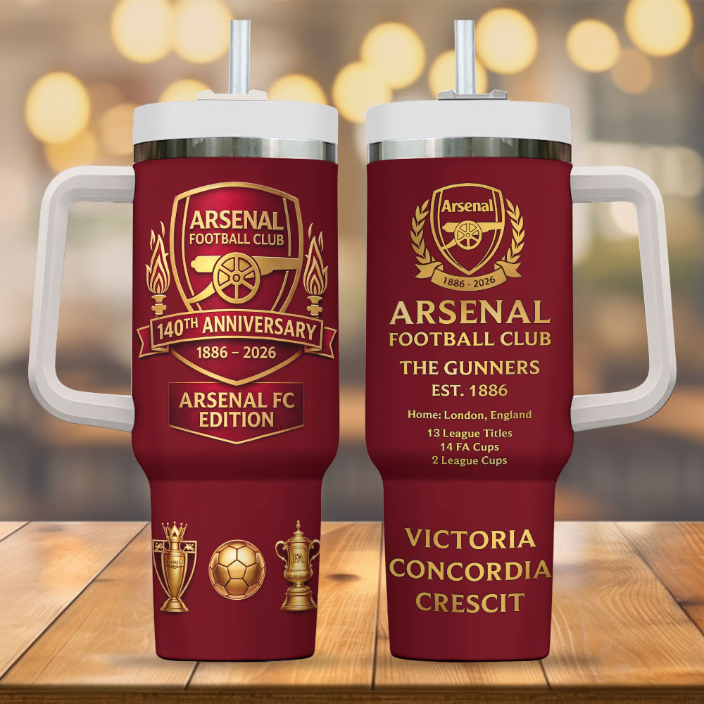 Arsenal FC 140th Anniversary 40oz Tumbler – MAITM14416