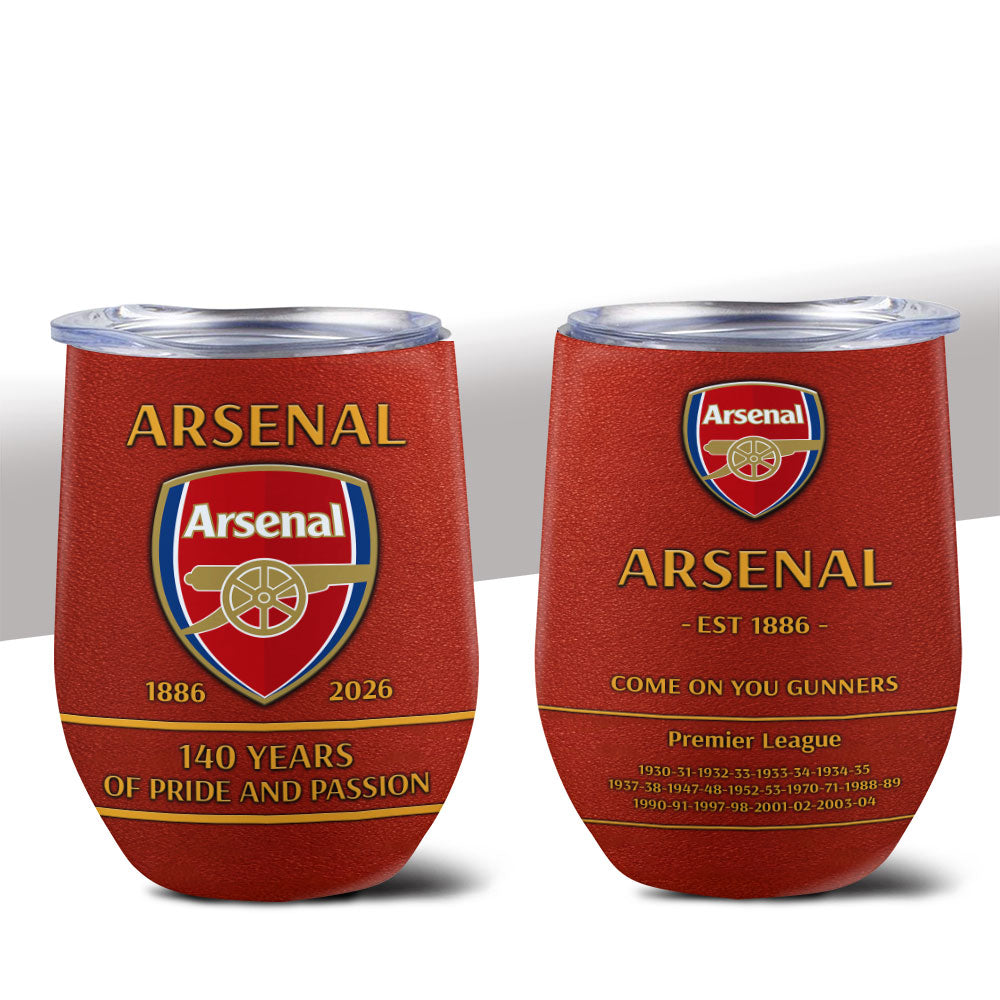 Arsenal FC 140th Anniversary Wine Tumbler – MAITM14061