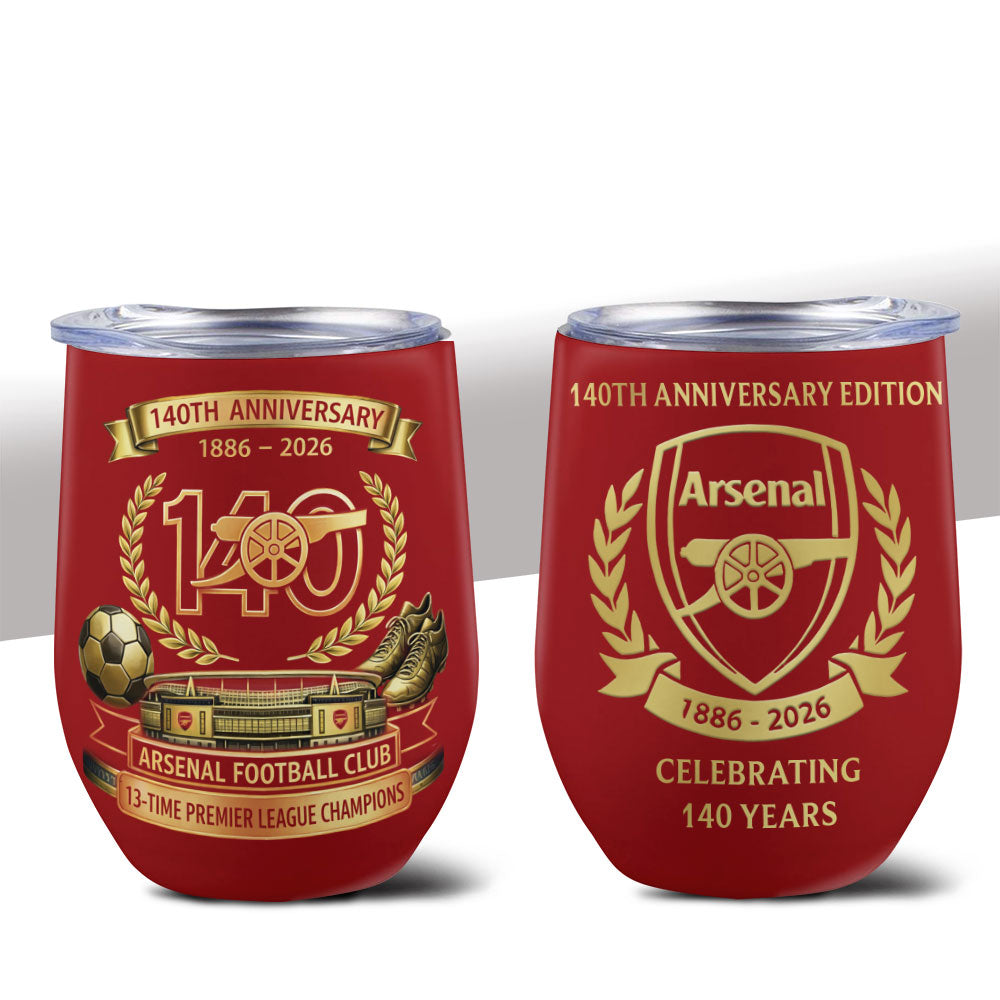 Arsenal FC 140th Anniversary Wine Tumbler – MAITM14664