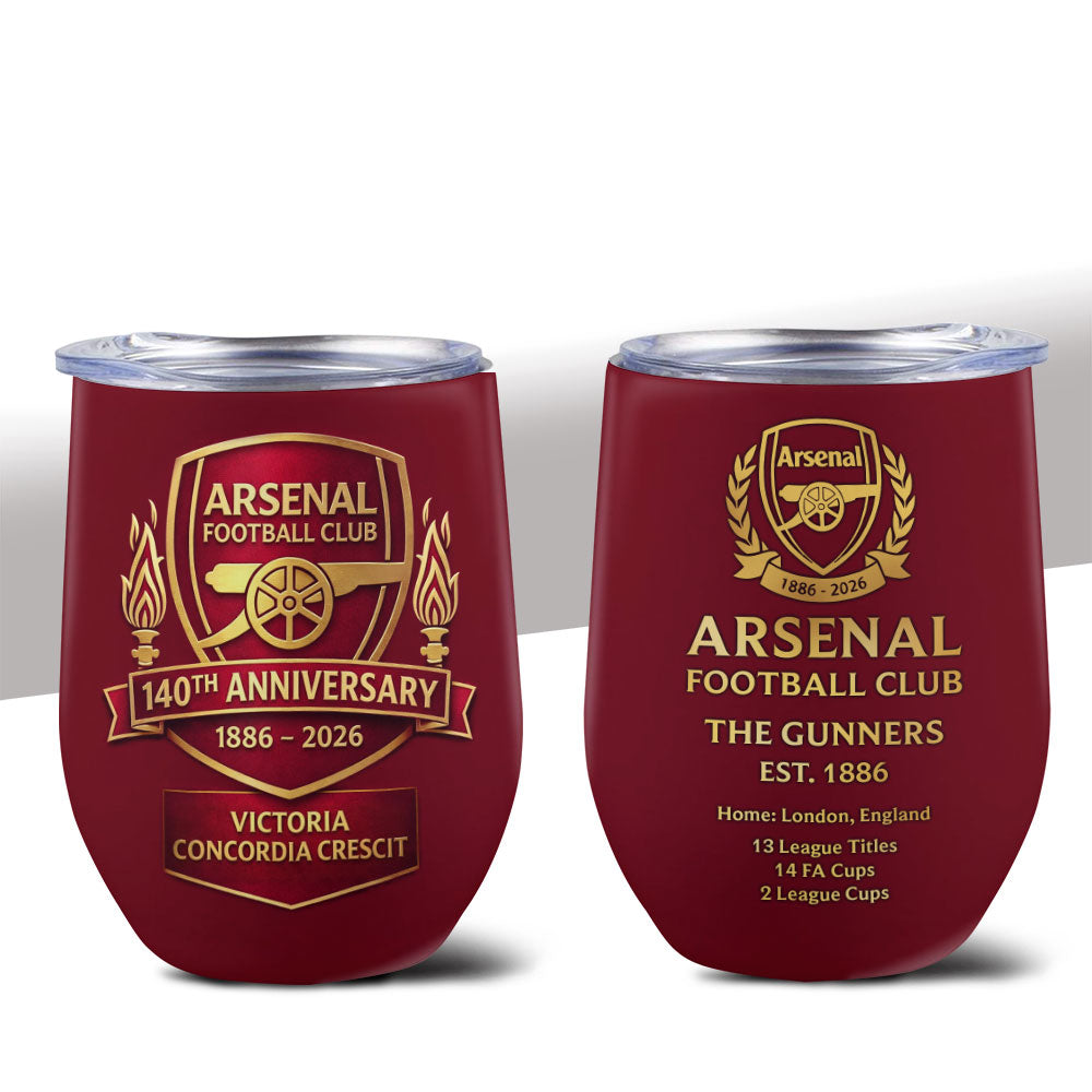Arsenal FC 140th Anniversary Wine Tumbler – MAITM14665