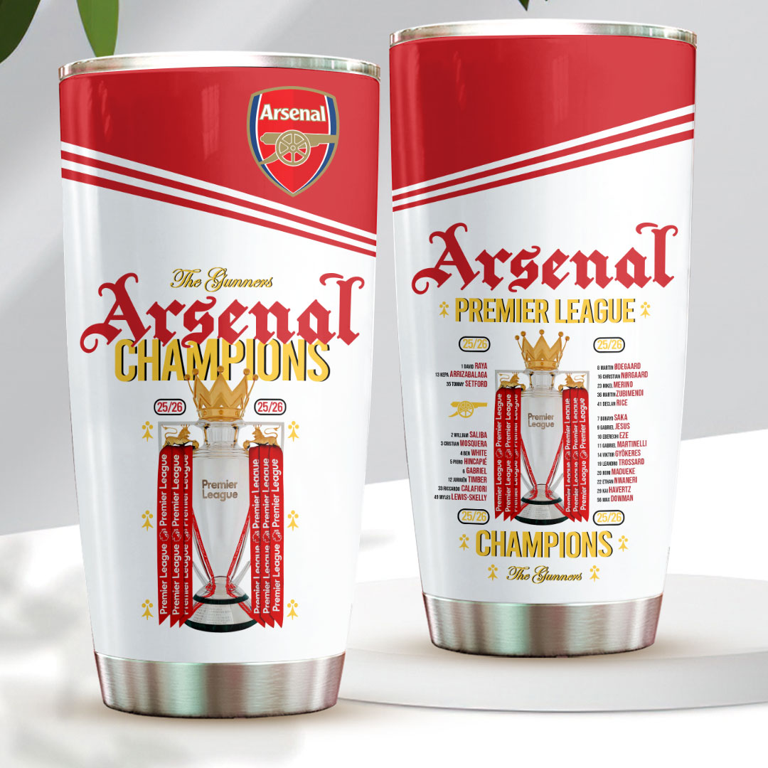 Arsenal FC Premier League Champions 25/26 Tumbler Cup – HOATT18170