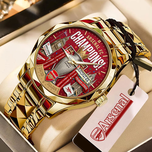 Arsenal FC Premier League Champions 25/26 Alloy Luxury Quartz Watch – TMTHU6334