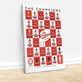 Arsenal FC Premier League Champions 25/26 Rectangle Canvas With Inner Frame – HOATT18480
