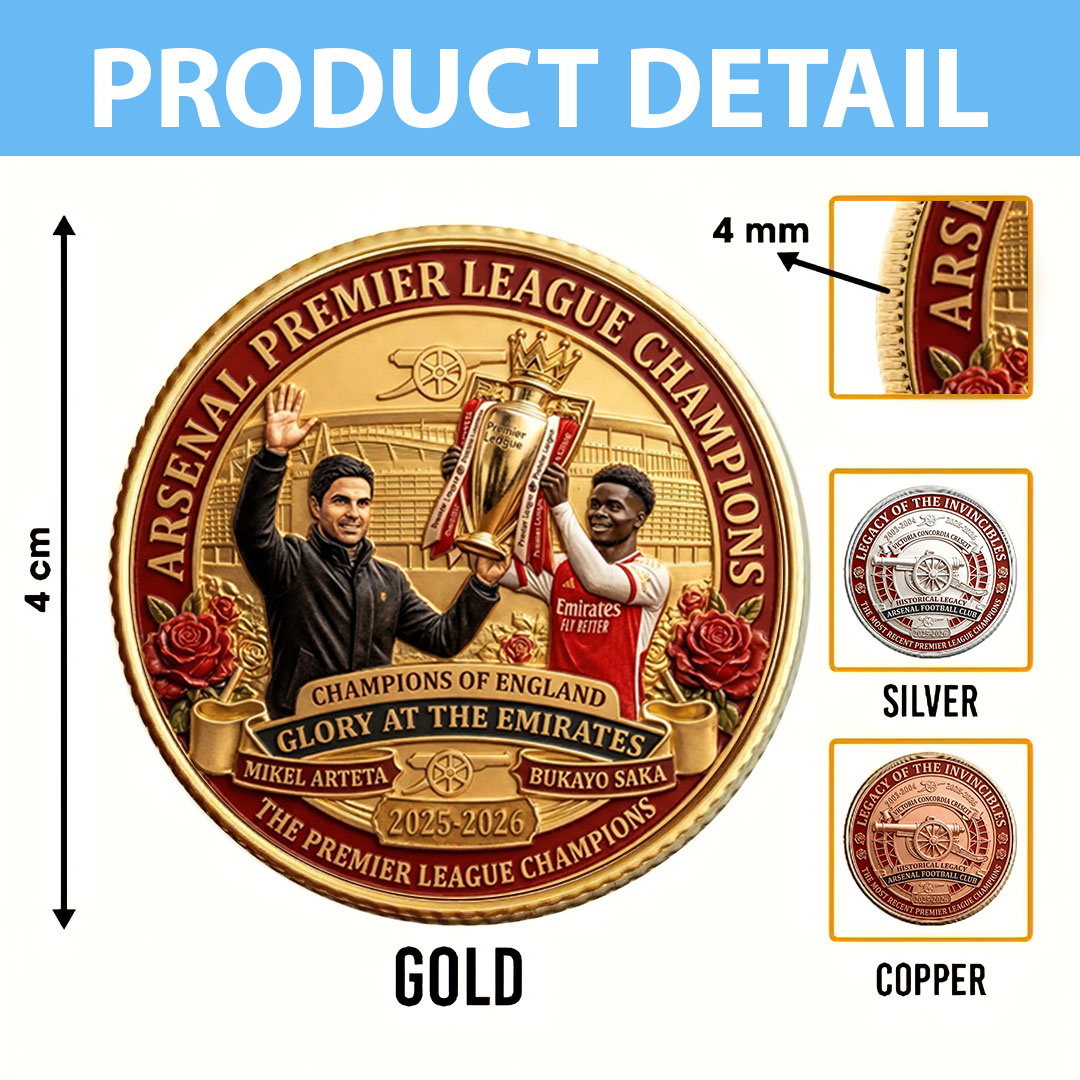 Arsenal FC Premier League Champions 25/26 Commemorative Coin – HOATT18174