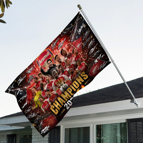 Arsenal FC Premier League Champions 25/26 3D Double-side House Flag – TMTHU6537