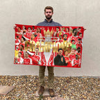 Arsenal FC Premier League Champions 25/26 3D Double-side House Flag – HOATT18304