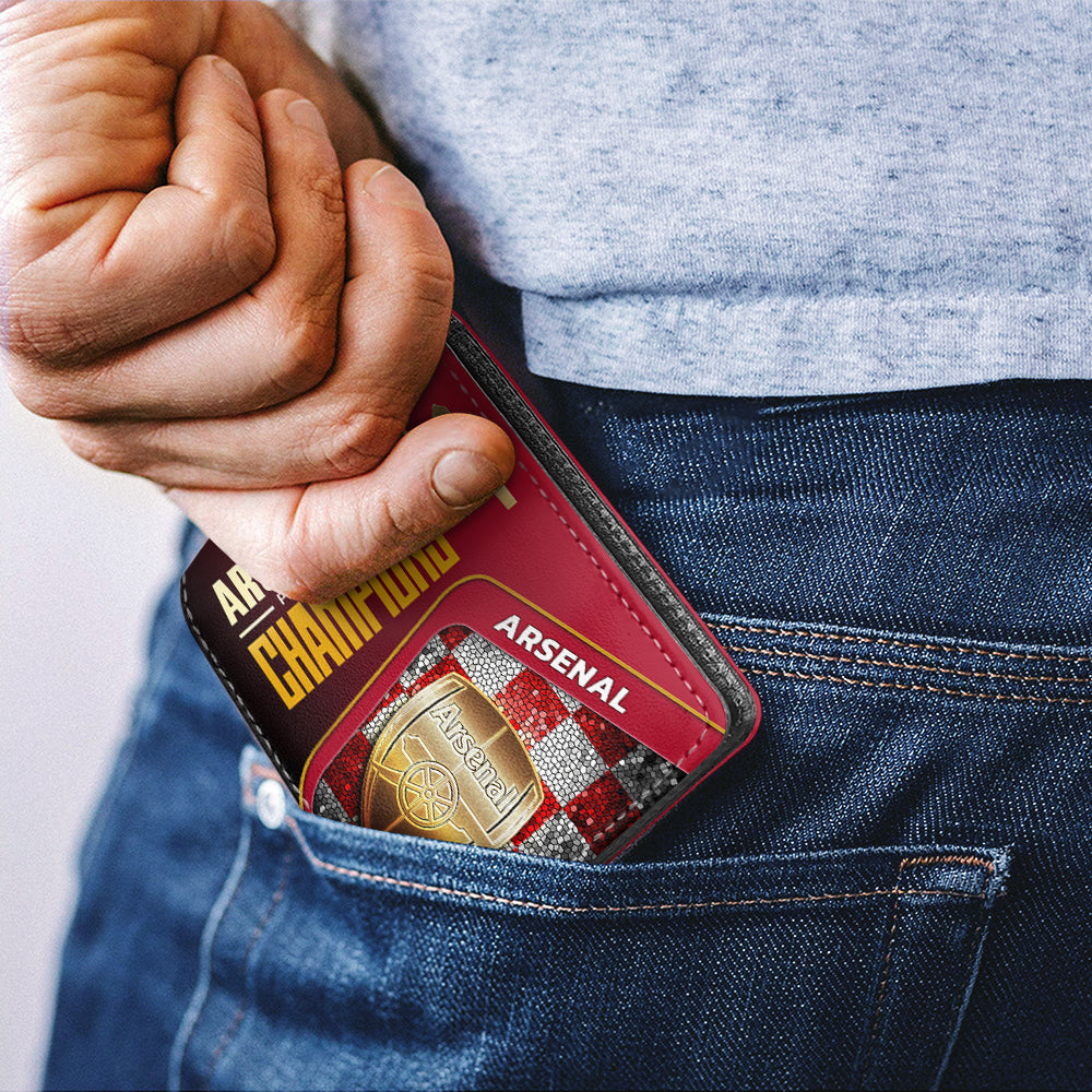 Arsenal FC Premier League Champions 25/26 3D Leather Men Wallet – GNE6632