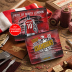 Personalized Arsenal FC Premier League Champions 25/26 3D Leather Men Wallet – GNE6635