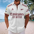 Arsenal FC Premier League Champions 25/26 Short Sleeve Button-Down Shirt – HOATT18202