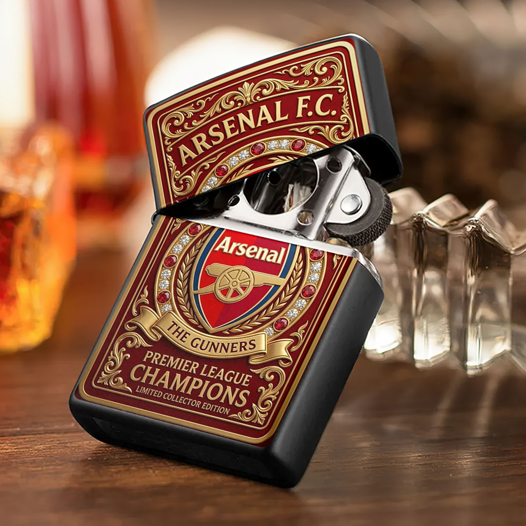 Arsenal FC Premier League Champions 25/26 Zippo Lighter Case (No Insert) – TMTHU6406