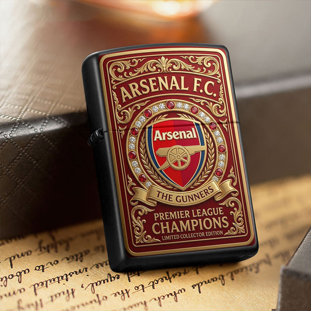Arsenal FC Premier League Champions 25/26 Zippo Lighter Case (No Insert) – TMTHU6406