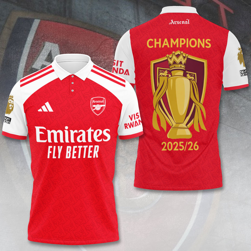 Arsenal FC Premier League Champions 25/26 3D Apparel – TANTN21962