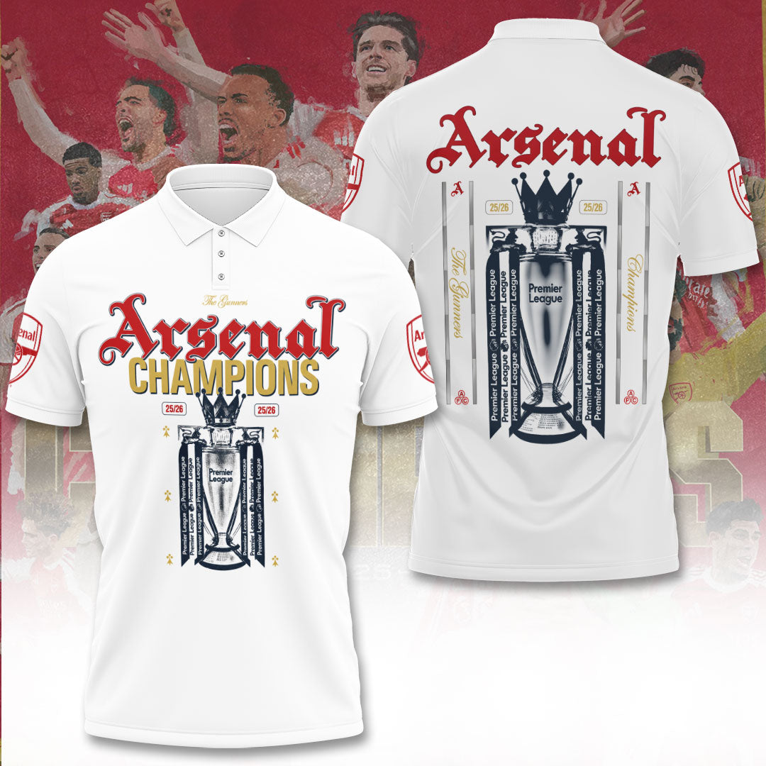 Arsenal FC Premier League Champions 25/26 3D Apparel – TANTN23023