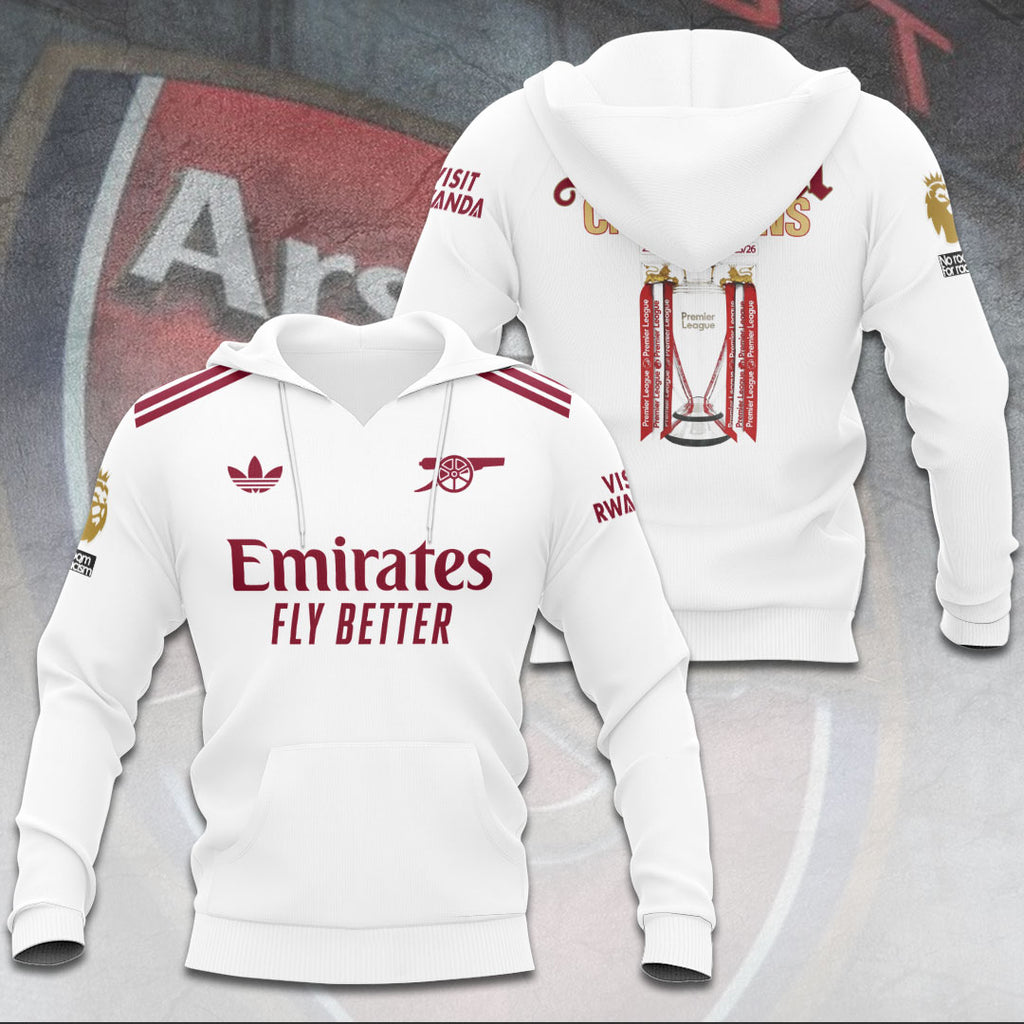 Arsenal FC Premier League Champions 25/26 3D Apparel – TANTN23045