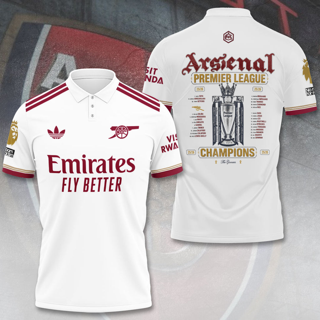 Arsenal FC Premier League Champions 25/26 3D Apparel – TANTN23047