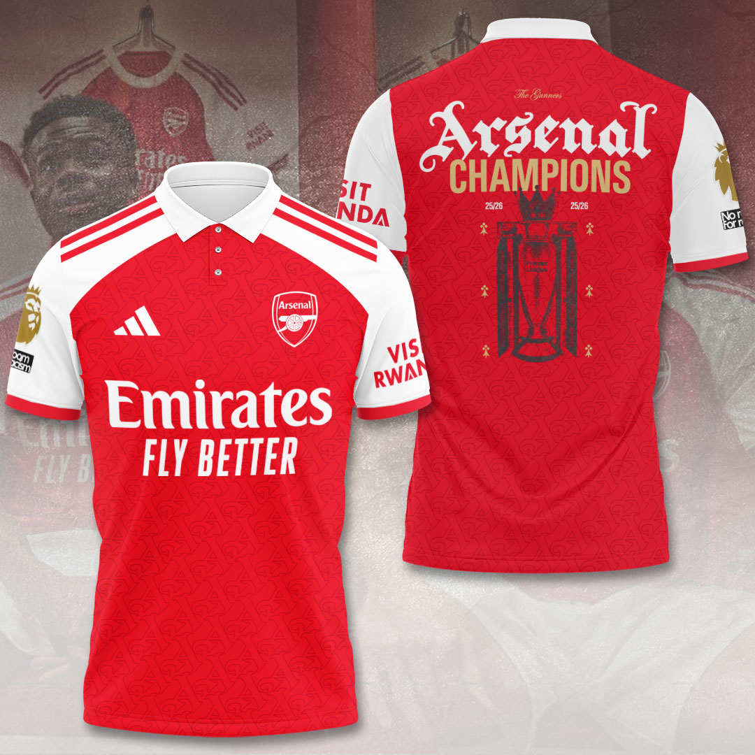 Arsenal FC Premier League Champions 25/26 3D Apparel – TANTN23048