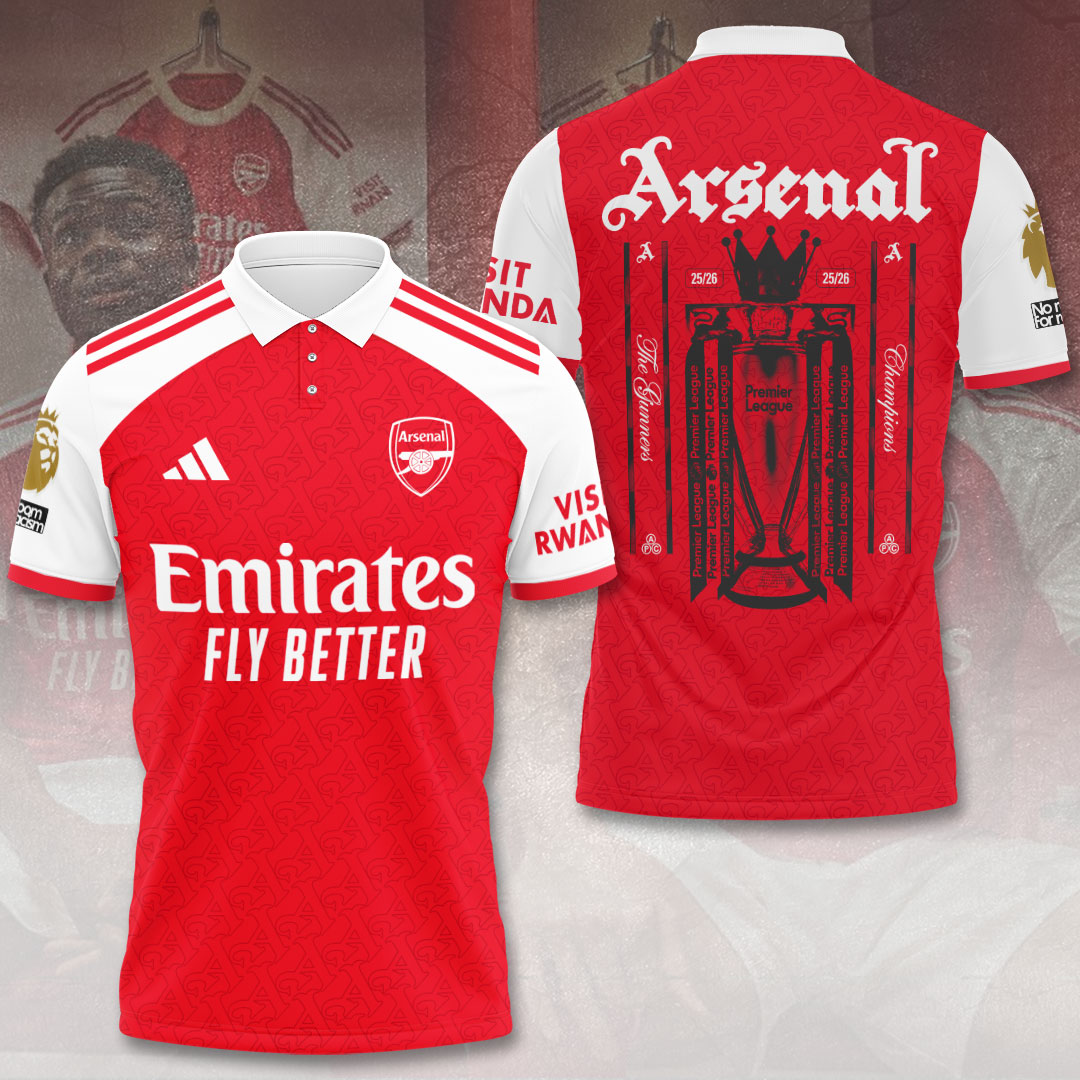 Arsenal FC Premier League Champions 25/26 3D Apparel – TANTN23049
