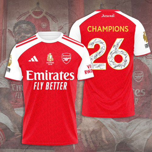 Arsenal FC Premier League Champions 25/26 3D Apparel – TANTN23124