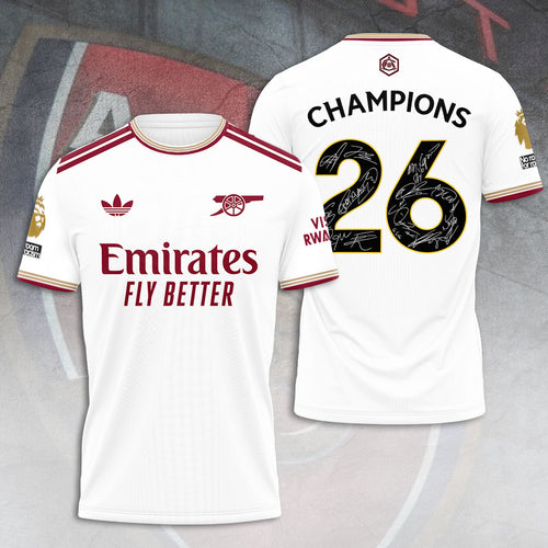 Arsenal FC Premier League Champions 25/26 3D Apparel – TANTN23137