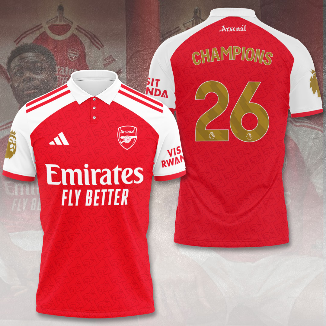 Arsenal FC Premier League Champions 25/26 3D Apparel – TANTN23147