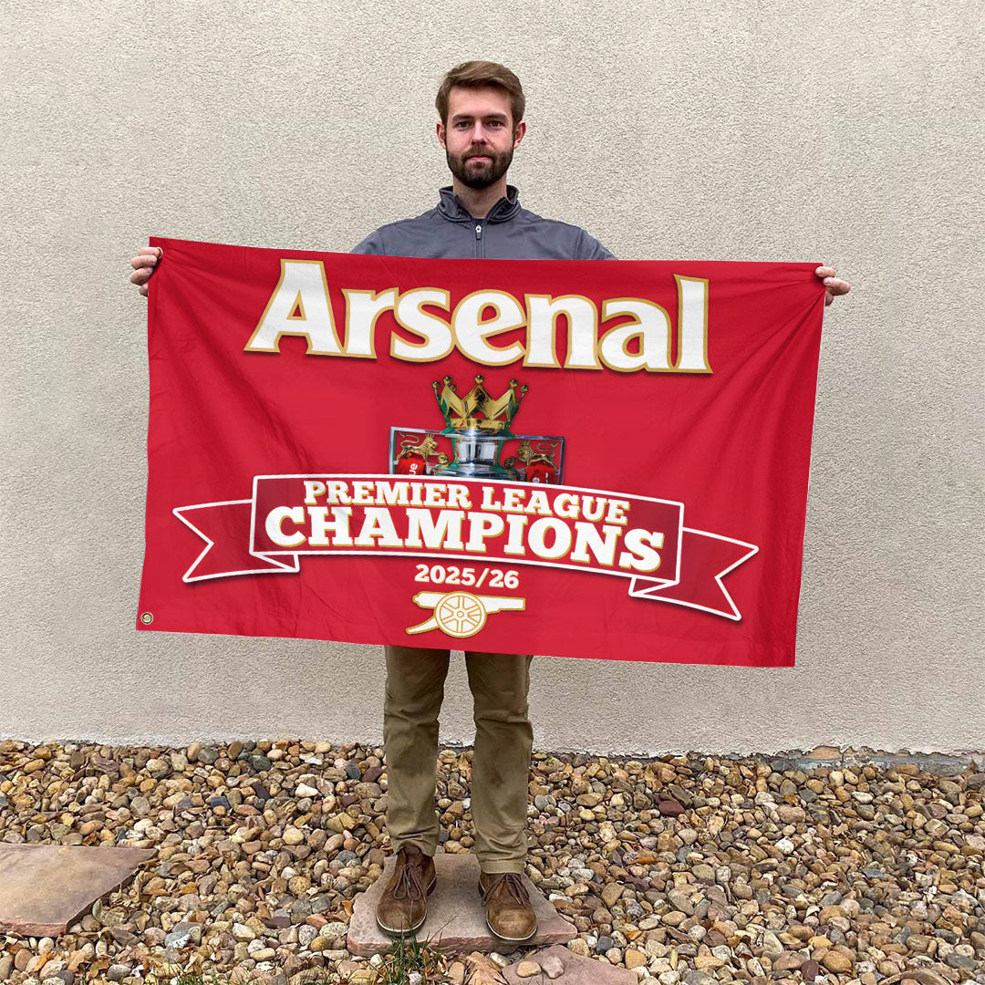 Arsenal FC Premier League Champions 25/26 3D Double-side House Flag – TANTN23017