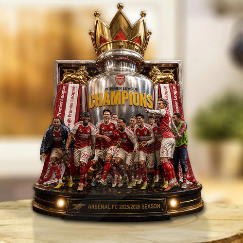 Arsenal FC Premier League Champions 25/26 Custom Shape Acrylic Plaque – GNE6841