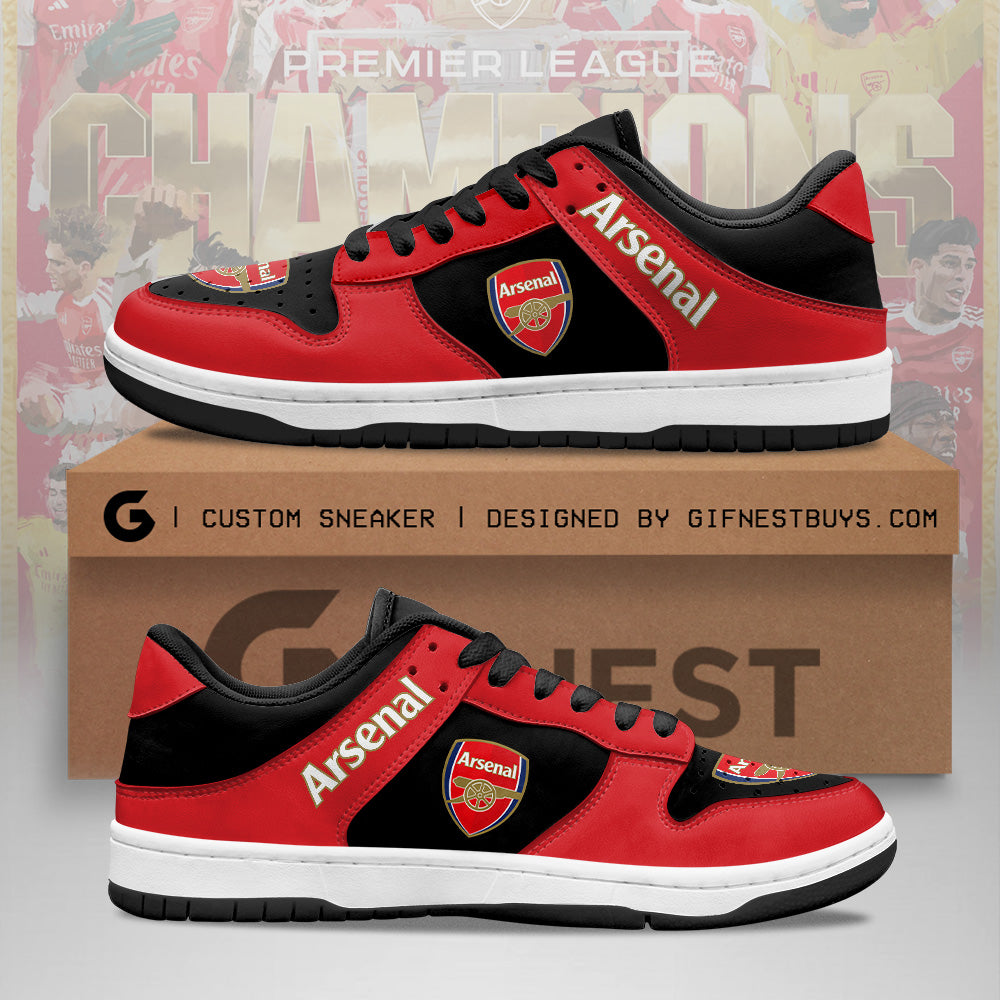 Arsenal FC Premier League Champions 25/26 Genuine Leather SB Shoes – GNE6673
