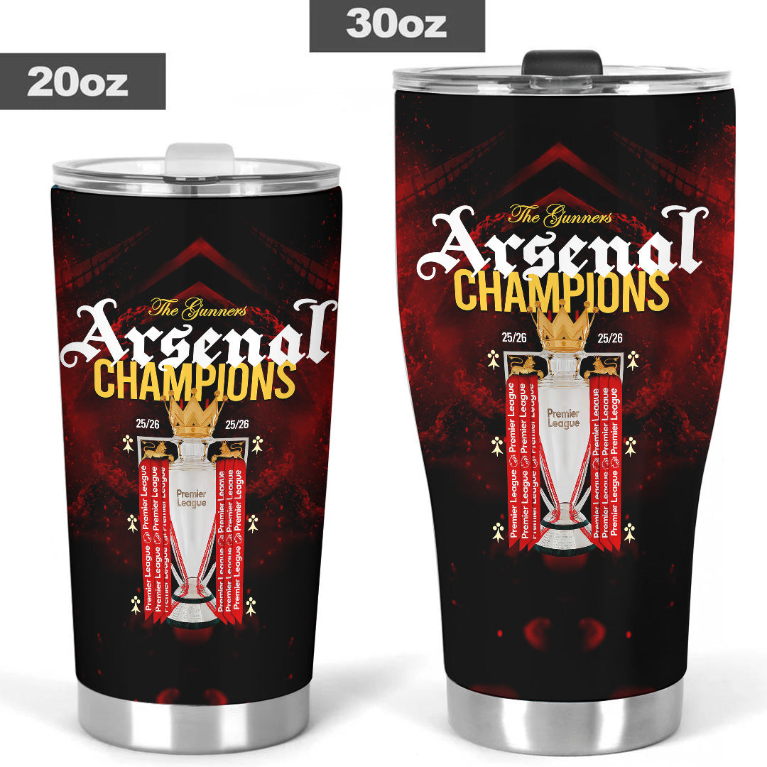 Arsenal FC Premier League Champions 25/26 Tumbler Cup – GNE6751