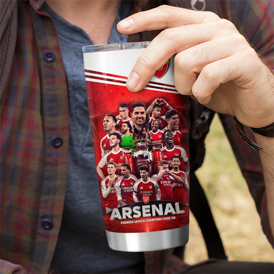Arsenal FC Premier League Champions 25/26 Tumbler Cup – HOATT18482