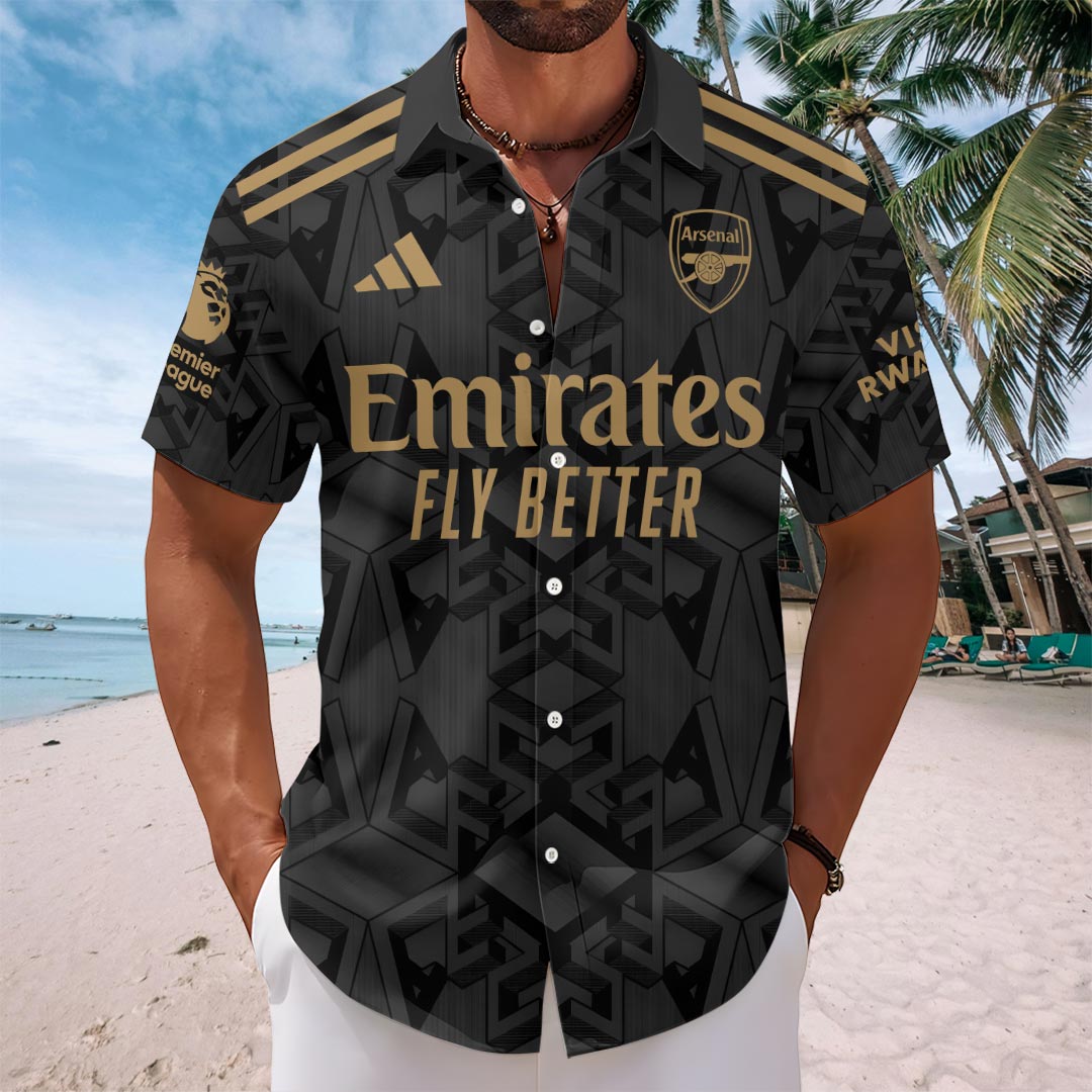 Arsenal FC Premier League Champions Short Sleeve Button-Down Shirt – HOATT18857
