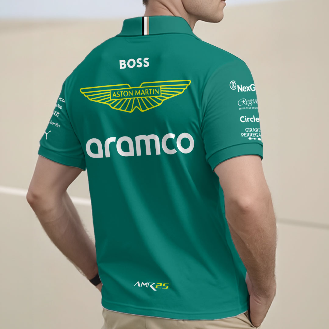 Aston Martin Aramco Cognizant 2025 Zip Polo Shirt – GNE4824