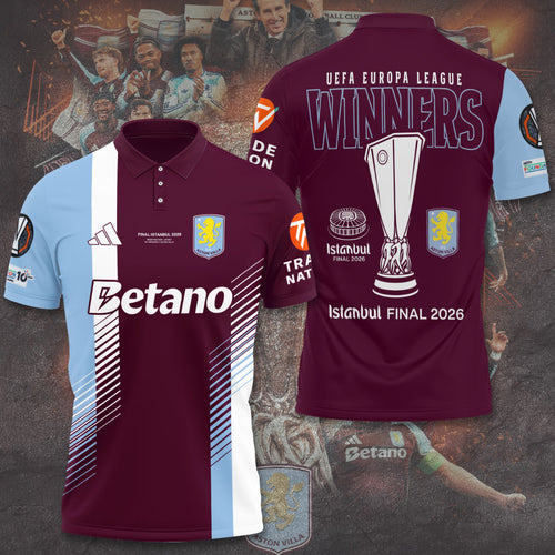 Aston Villa FC Europa League Winners 25/26 3D Apparel – TANTN23227