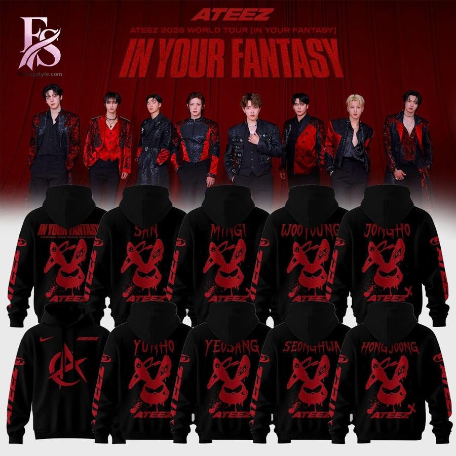 Ateez In Your Fantasy World Tour 2026 Hoodie
