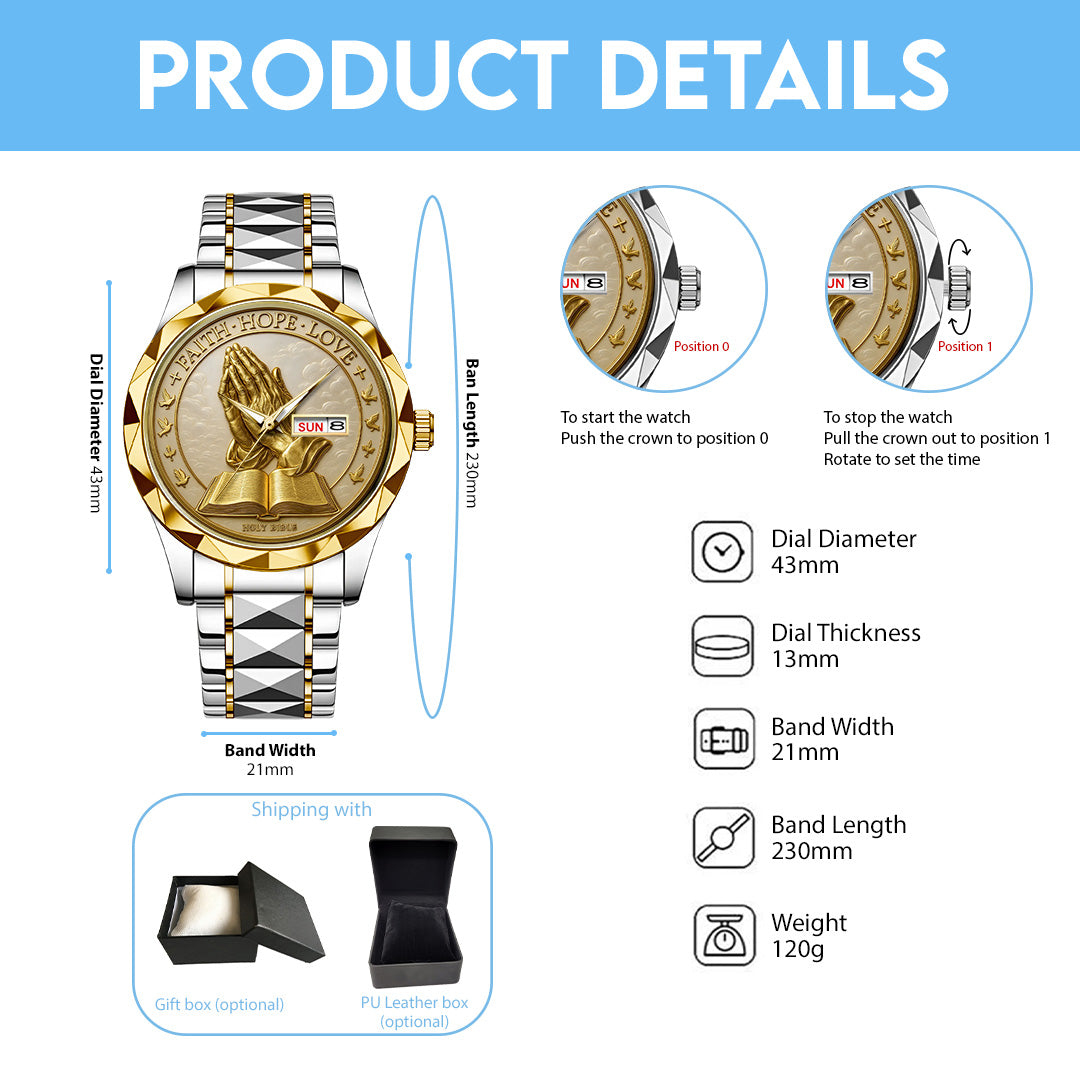 Bible Alloy Luxury Quartz Watch – TMTHU 300