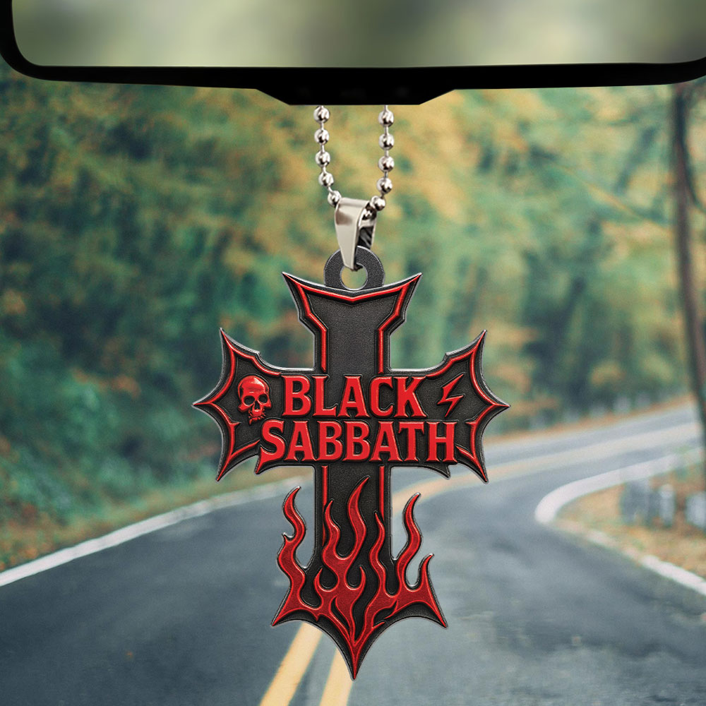 Black Sabbath Custom shape 2-sided Acrylic Car Ornament – TMTHU548