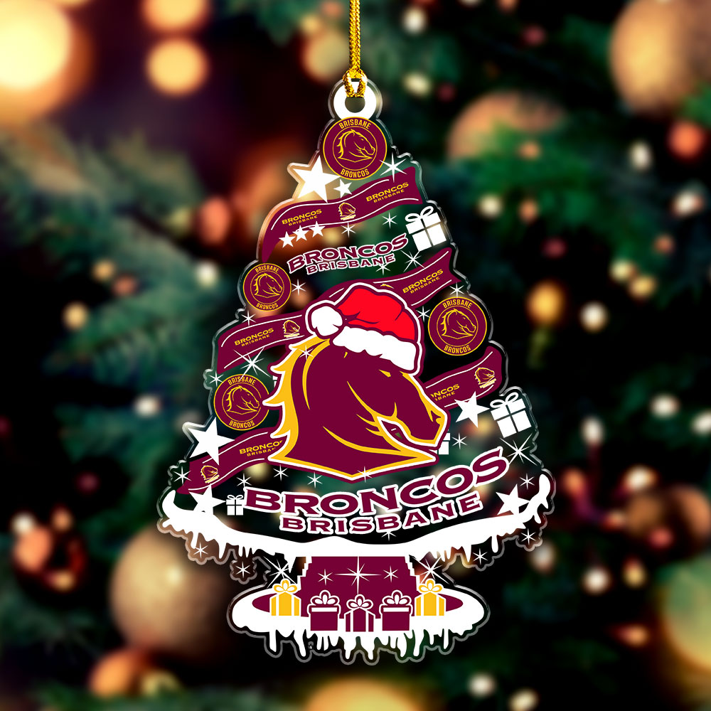 Brisbane Broncos Custom Shape Clear 1-Side Printed Acrylic Ornament – VANDH 3586